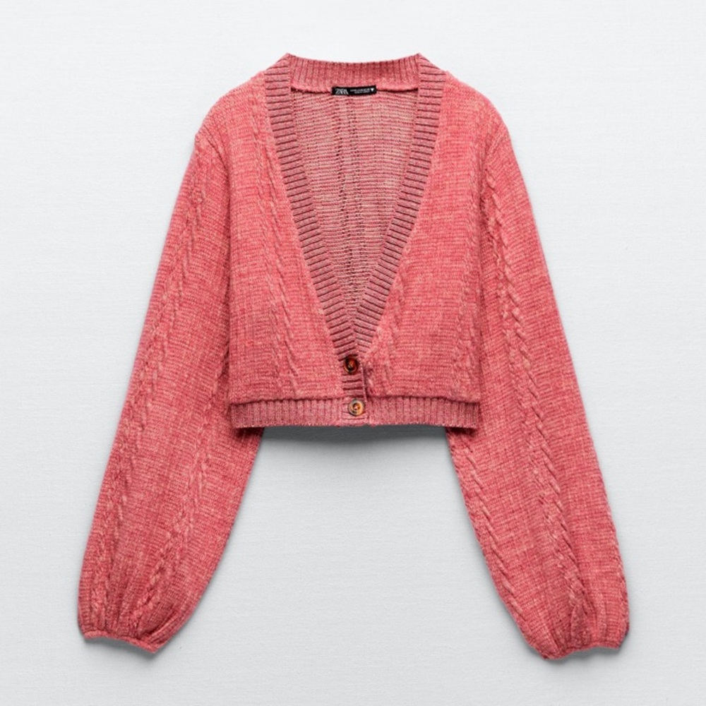 Zara Soft Crop Cardigan (size small)